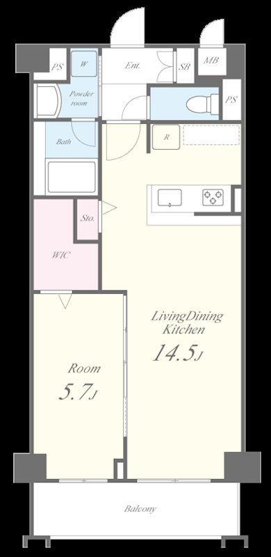 グランディール武蔵小杉 間取り図
