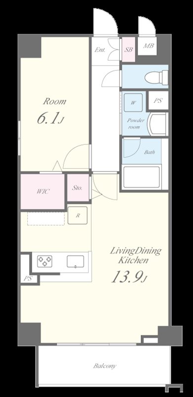 グランディール武蔵小杉 間取り図