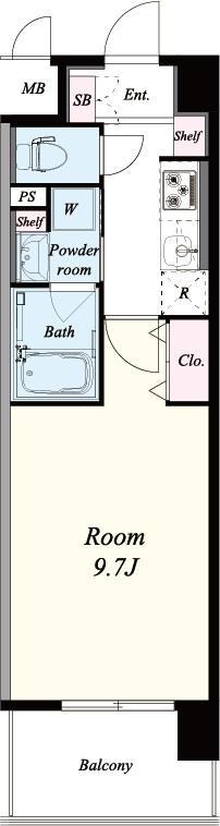 ラルシェパルク新大阪 0303号室 間取り
