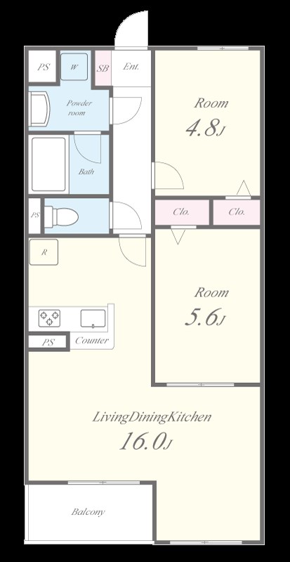 SOUTH COAT(サウスコート) 202号室 間取り