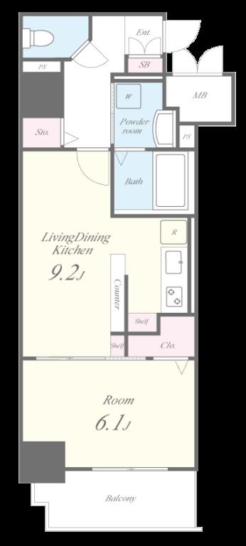 エスペランサ大橋Ⅱ 間取り図