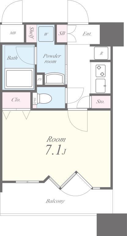 アーバンウェル茨木 0805号室 間取り