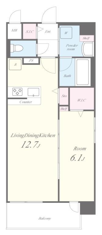 GALLERIA VILLA(ガレリアヴィラ) 中央通りⅠ 間取り図