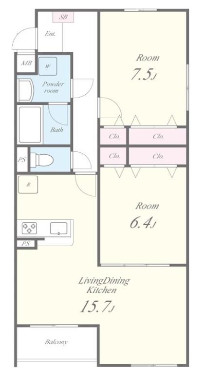 レーヴ稲沢 間取り図