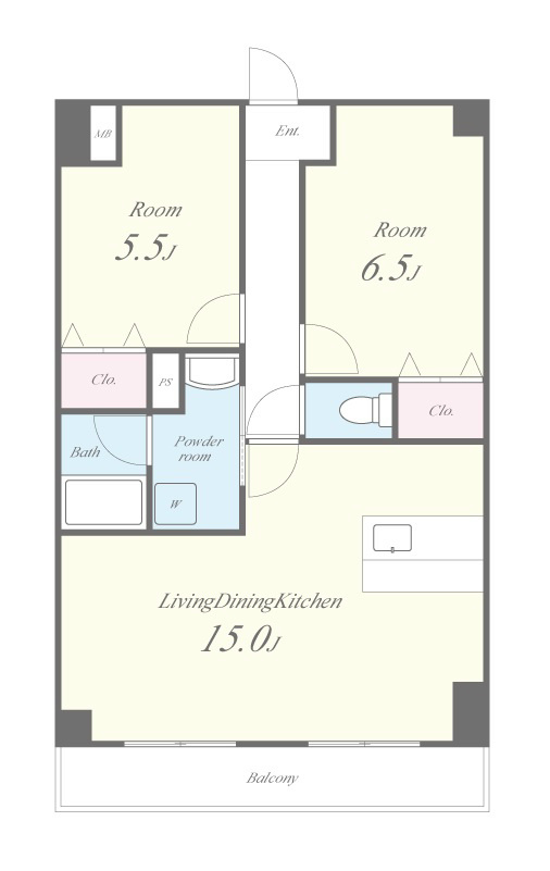 グランドール福川Ⅱ 間取り図