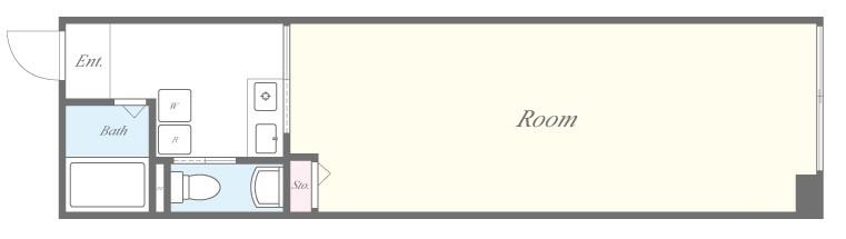 グランディスタ谷町9丁目 402号室 間取り