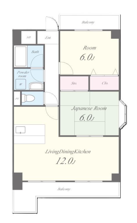 グランドール福川Ⅱ 間取り図