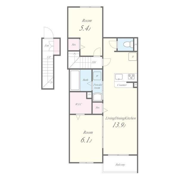 レヴィスタ茜部イースト 間取り図