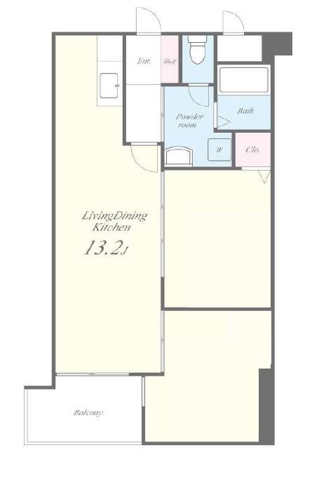 レスポアール南堀江 間取り図