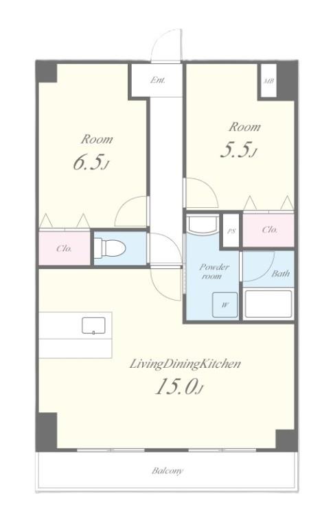 グランドール福川Ⅱ 間取り図