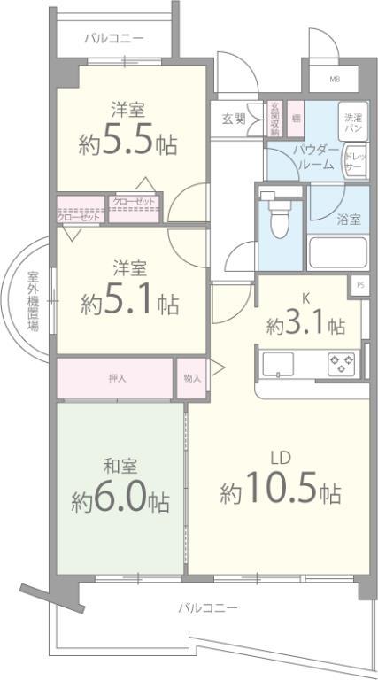 グランシャリオ門真南 間取り図