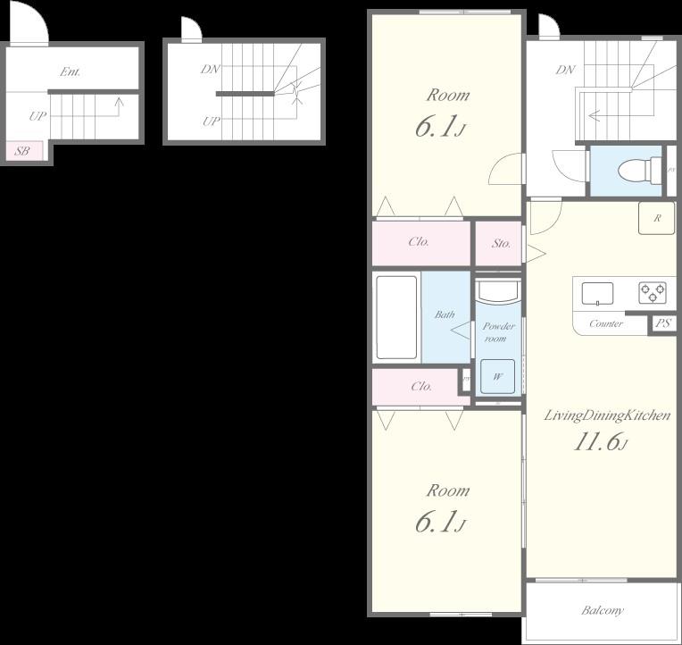 メゾン・デ・クール 間取り図