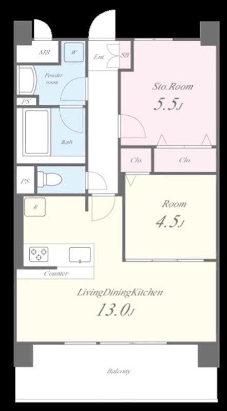 アトリエール堺寺地町 303号室 間取り