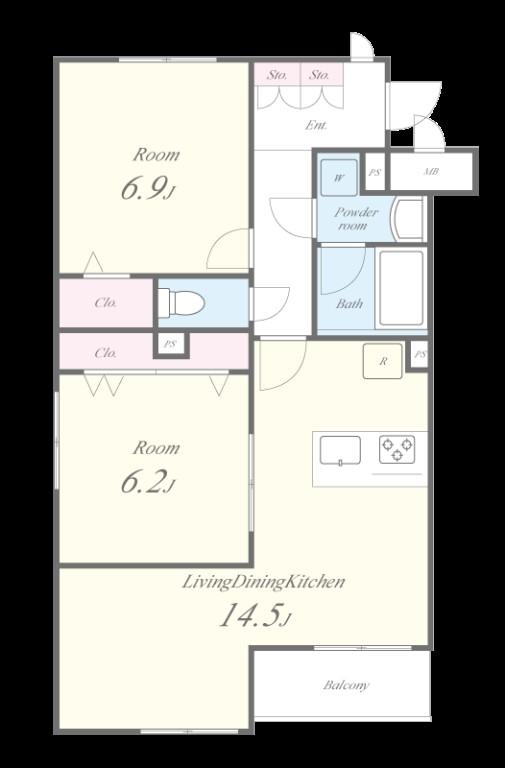 Theios filia(テイオス フィリア) 間取り図