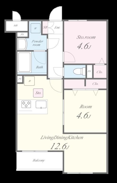 Theios filia(テイオス フィリア) 間取り図