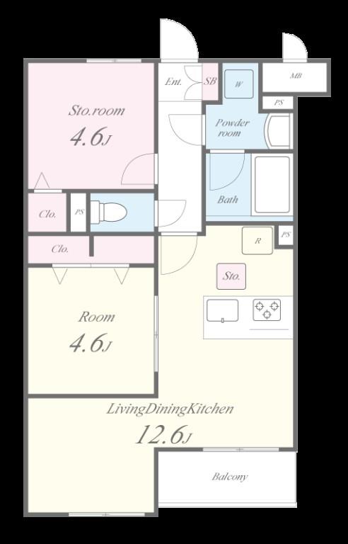 Theios filia(テイオス フィリア) 間取り図