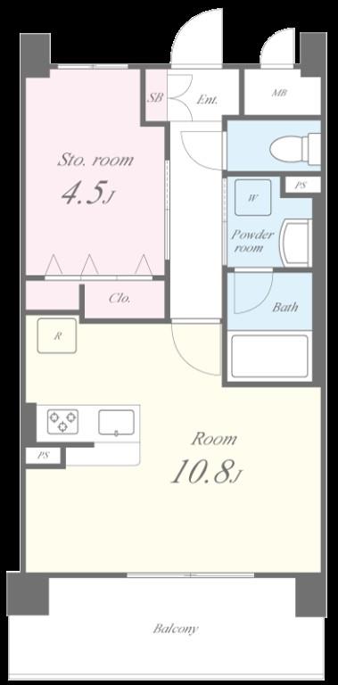 ラ・リヴィエール 702号室 間取り