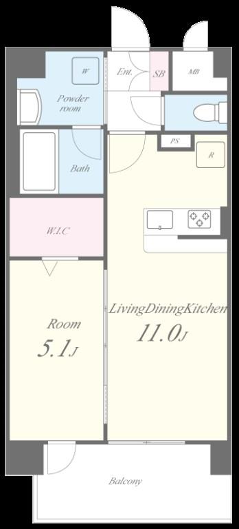 ラ・リヴィエール 301号室 間取り