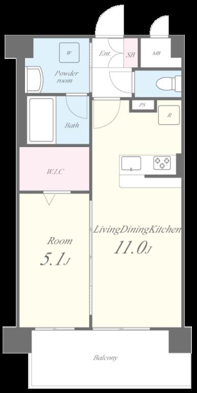ラ・リヴィエール 603号室 間取り