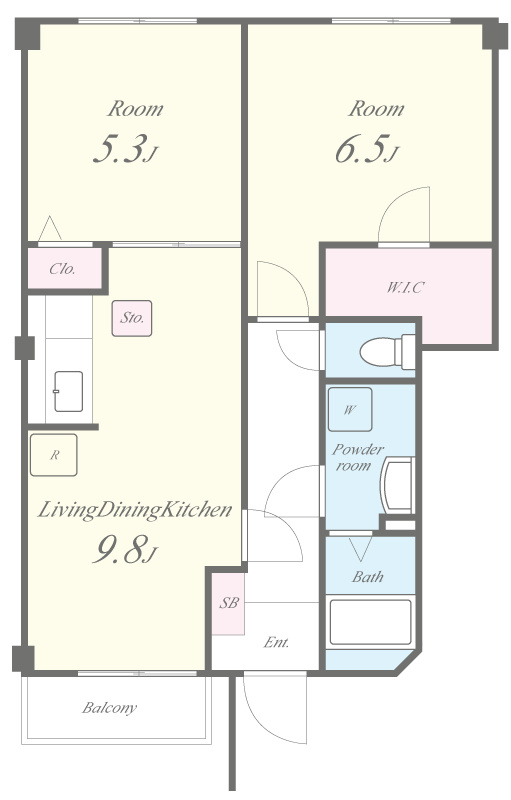 ルミエール中浜 間取り図