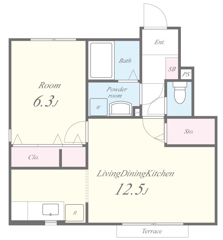 メゾンド北野 106号室 間取り