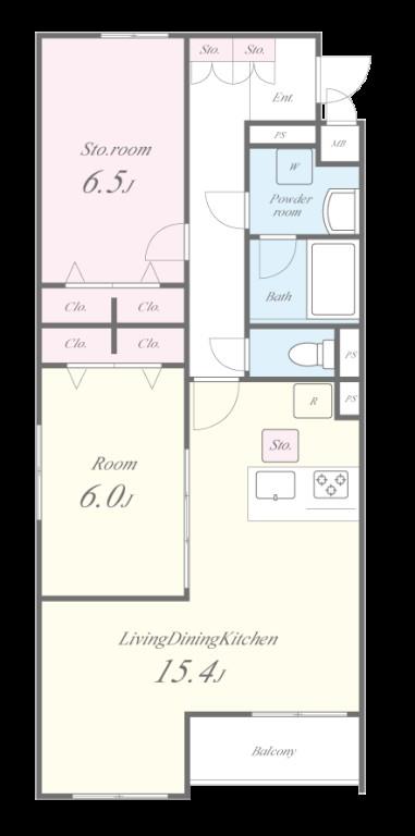 Theios son(テイオス サン) 間取り図