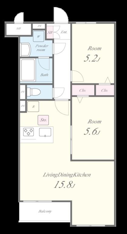 Theios son(テイオス サン) 間取り図