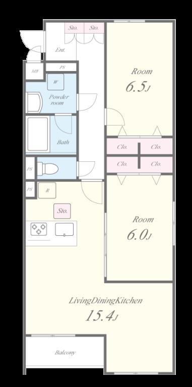 Theios son(テイオス サン) 間取り図