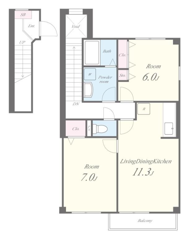 メゾンアルブル 間取り図
