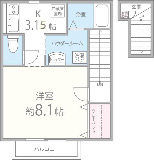 クローバーヒルズ 210号室 間取り