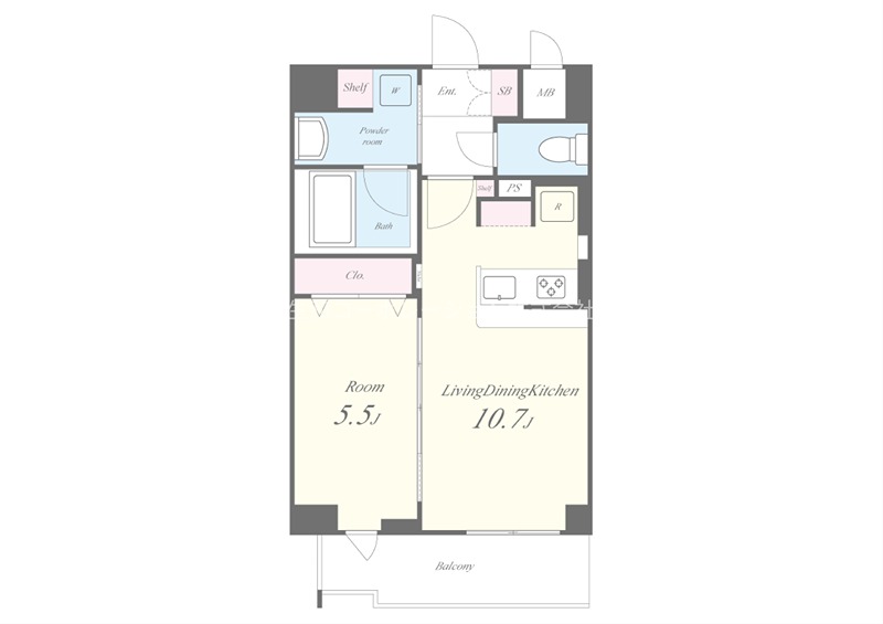 ハピネスガーデン新大阪 902号室 間取り