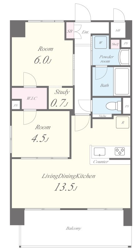 Fujiman南森町 0201号室 間取り