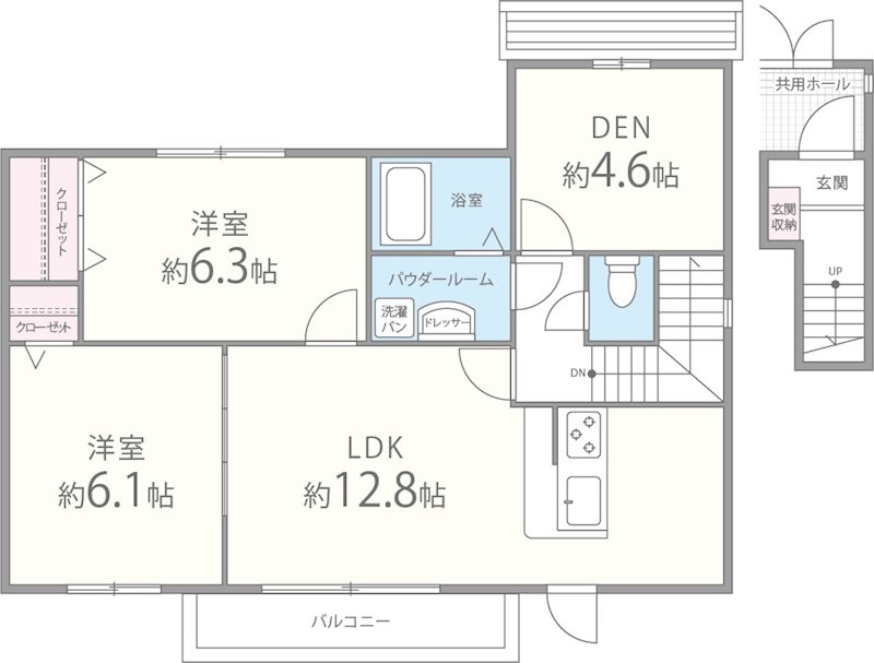 アドウェル参番館 206号室 間取り