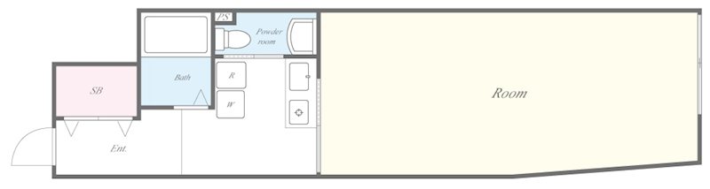 グランディスタ谷町9丁目 間取り図