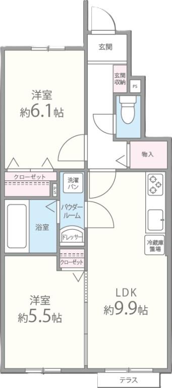 エフ筥松 間取り図
