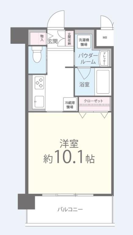 スクウェアJ 403号室 間取り