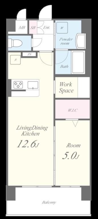 フェリスシエロ堺 803号室 間取り