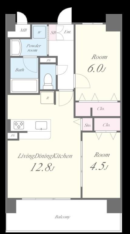 フェリスシエロ堺 805号室 間取り