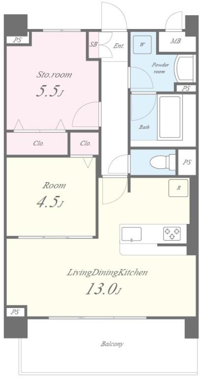 パトリアグランデ 203号室 間取り