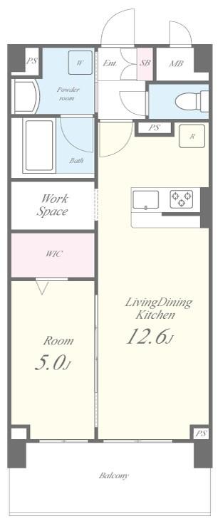 パトリアグランデ 202号室 間取り