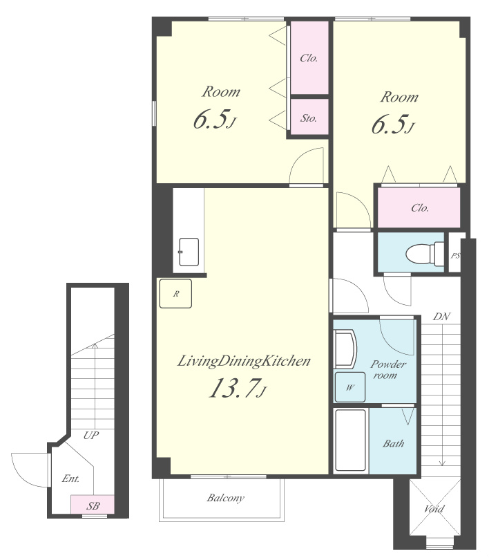 エクレール久徳 201号室 間取り