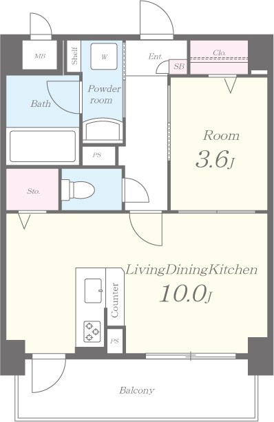 ペリドット長居公園 405号室 間取り