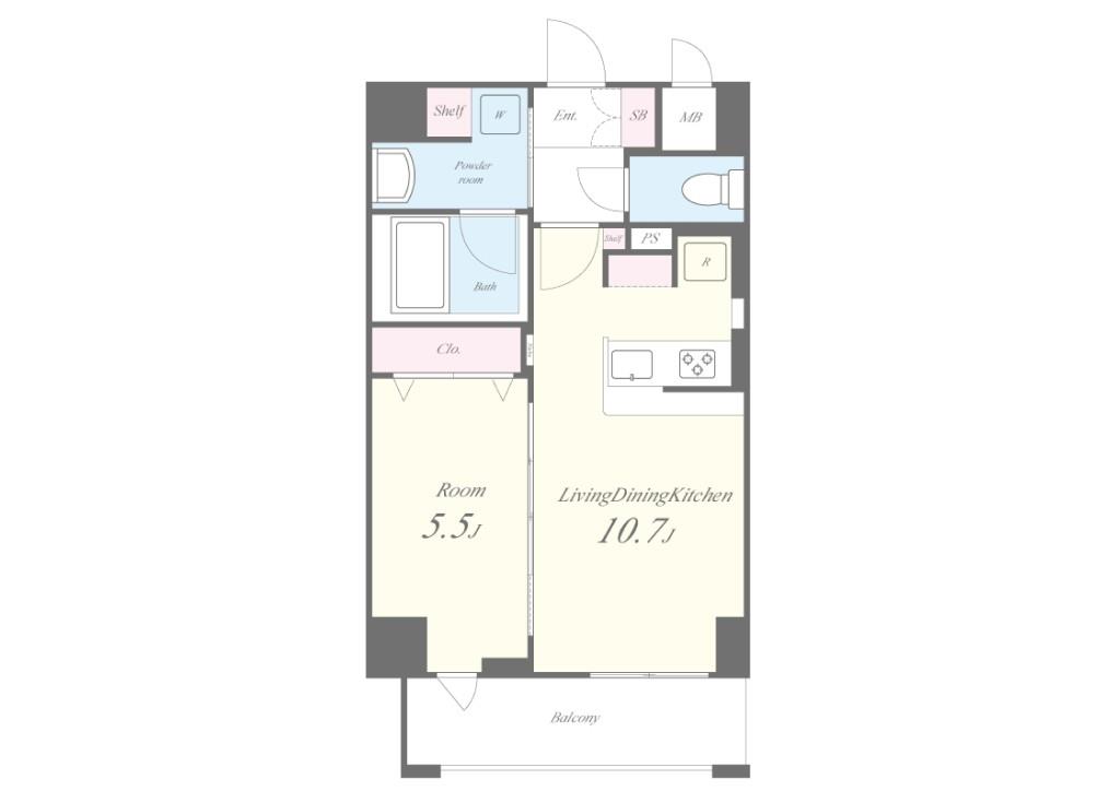 ハピネスガーデン新大阪 602号室 間取り