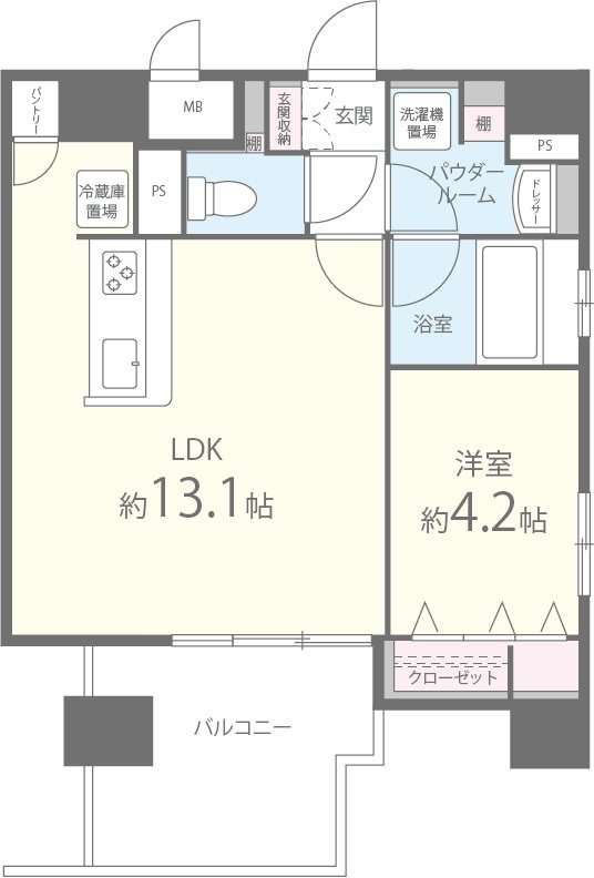 メゾンエスプリ生田 間取り図