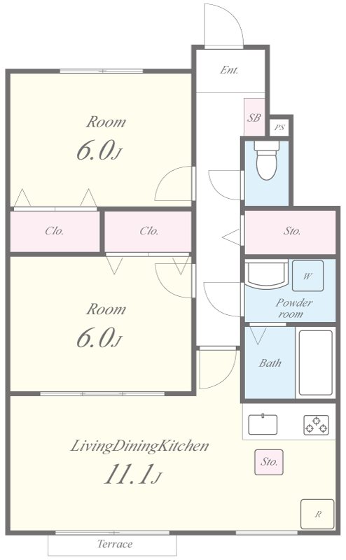 アーバン新家 間取り図