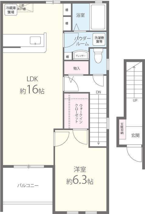 グレイスアニバーサリー西館 201号室 間取り
