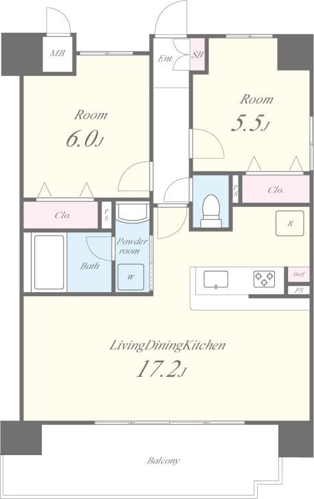 BALLON D&amp;rsquo;OR KYOBASHI(バロンドールキョウバシ) 間取り図
