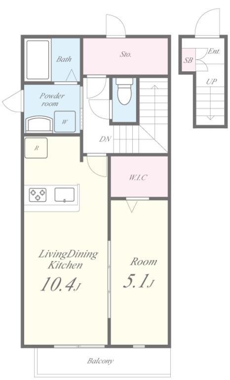 グランデージ雅 203号室 間取り