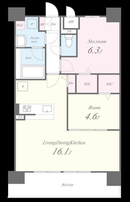 アウトフィールド海老江 801号室 間取り