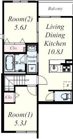 プレジール関目 203号室 間取り